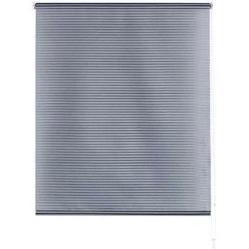 Blindecor L200 - Estor enrollable translúcido rayado, 160 x 180 cm, color gris