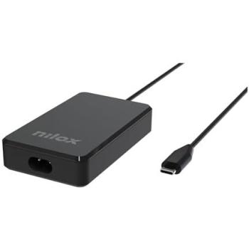 Cargador Nilox GaN 90W USB-C para Portátiles, Compatibilidad Universal, Color Negro