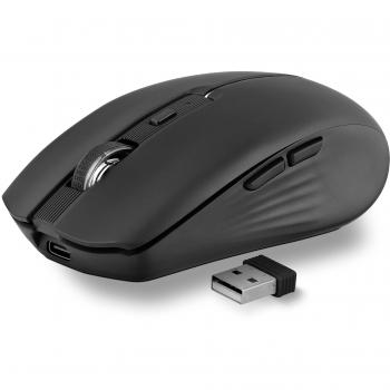 Ratón inalámbrico recargable Gradient TnB DUAL CONNECT - Negro