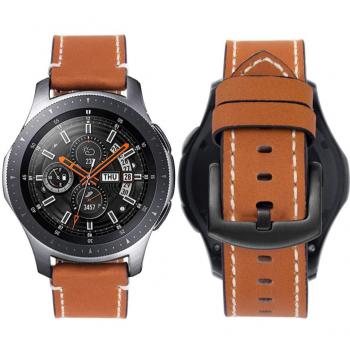iBazal Gear S3 Correa Cuero, Gear S3 Frontier Classic Watch Correa Piel 22mm Compatible Galaxy Watch 46mm,Huawei GT/2 Classic,Ticwatch,Fossil,LG,Pebble,Amazfit,ASUS,Moto
