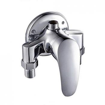 Cromo montado en la pared grifo de la ducha agua fría y caliente grifo de la ducha manual mezclador válvula control interruptor baño Accesorios