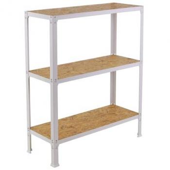 Estantería Simonhome Click Mini 3/300 Blanco/OSB 900x800x300 cm