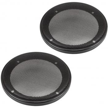 tomzz Audio Rejilla para altavoz 2800-001, para altavoces DIN de 130 mm, color negro, 2 piezas, anillo de plástico con rejilla de metal, juego