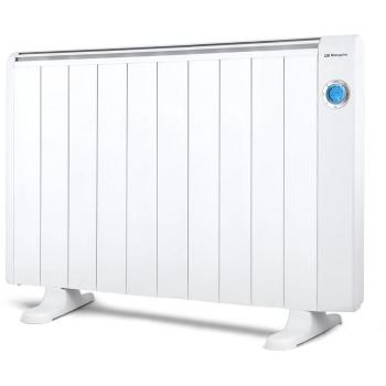 Orbegozo RRE 1810 A - Emisor Térmico Bajo Consumo, 10 Elementos de Calor, Pantalla Digital LCD, Mando a Distancia, Funcionamiento Programable, 1800 W, Aluminio, Blanco