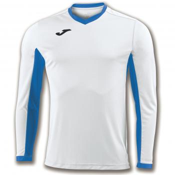Joma Champion IV M/L Camiseta Equipamiento, Hombre, Blanco/Royal, 2XS