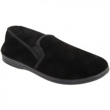 Zedzzz Mens Ross Twin Gusset Velor Slippers