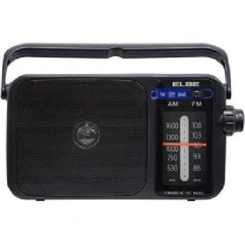 Radio Portátil ELBE RF-942 AM/FM 5W Digital Negro con Alimentación de Red o Pilas