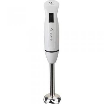 Jata BT126 - Batidora de mano con pie desmontable de acero inoxidable, Cuchilla de gran solidez, Pulsador de funcionamiento, 400 W, Color Blanco