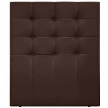 Cabecero Capitoné hasta el Suelo Cabezal 8cm tapizado ACUALINE Tela y Polipiel para Cama Dormitorio (Polipiel Chocolate, 110cm para Camas 80/90/105) -