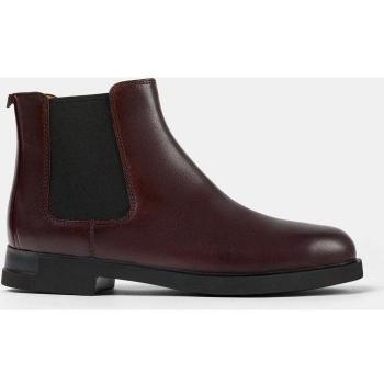 Camper Iman Women's Burgundy Smooth Leather Ankle Boots