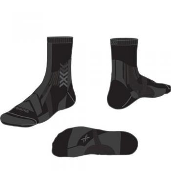 Calcetines X-Socks Hike Expert Silver Crew, Unisex adulto, color Black/Charcoal, tallas 45-47