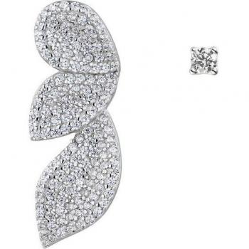 Pendientes asimétricos Earcandy Hana en Plata de Ley 925