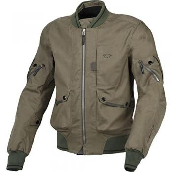 Chaqueta Textil Impermeable para Motocicletas Macna Bastic 2023 - Verde Oscuro - XL