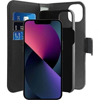 Bolsa tipo Carteira Magnética 2-en-1 Puro para iPhone 14 Plus - Negra