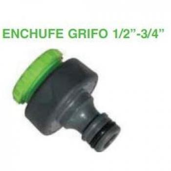 Enchufe Grifo 1/2-3/4 Blister para Sistemas de Riego y Mangueras de Jardín
