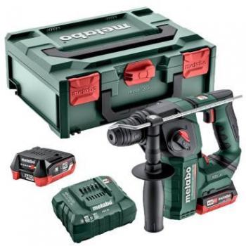 Martillo Perforador Inalámbrico Metabo PowerMaxx BH 12 BL 16 - 12V, 2x4Ah LiHD, Cargador ASC 55 y Caja MetaBOX
