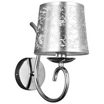 Lampara Aplique Tampico 1xe14 Cromo Pantalla plata de FABRILAMP.