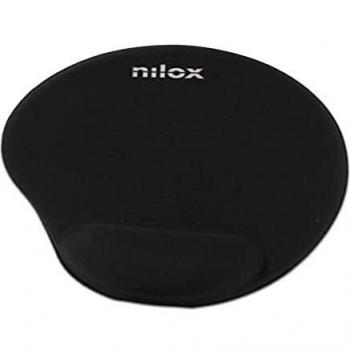 Nilox Alfombrilla Raton NXMPE01 ERGONOMICA (25x22) Negro