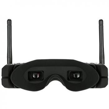 KKmoon SKY02S - Gafas 3D Video FPV 5.8GHz 40CH Canales con Cámara Frontal Visión Binocular Seguimiento de Cabeza Transmisor Soporta Tarjeta TF