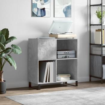 Gabinete de madera contrachapada gris concreto 84,5x38x89 cm