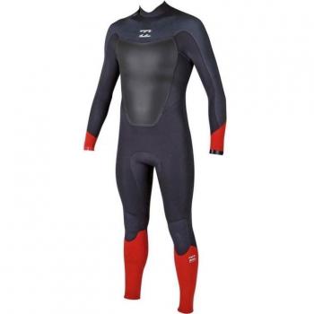 2017 Billabong Absolute Comp 3/2mm Back Zip Flatlock Wetsuit ORANGE C43M02 Wetsuit Sizes - Medium