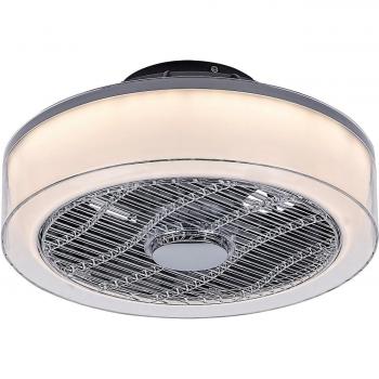 Plafón Ventilador LED Dalfon Rabalux 30W 1500lm 3000-6000K Gris Regulable con Control Remoto