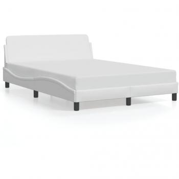 Cabecero de cama en cuero sintético blanco 140x190 cm