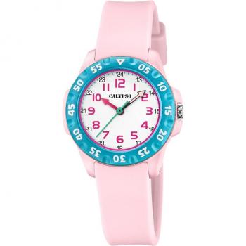 Reloj Infantil Calypso K5829/2 Digital de Caucho con Correa Color Rosa