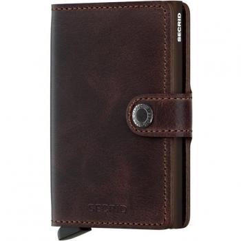 Secrid Miniwallet Vintage Chocolate RFID Leather Credit Card Case Wallet 6.5 cm Brown