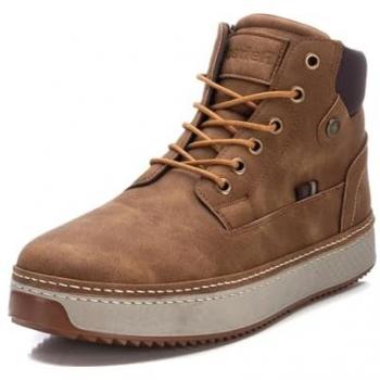 Botines de Hombre Refresh 172286 con Cordones y Cremallera Lateral, Color Camel, Talla 40