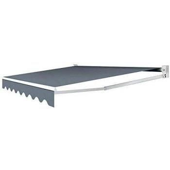 Toldo manual impermeable y anti-UV de 2,95 x 2 m - Gris antracita
