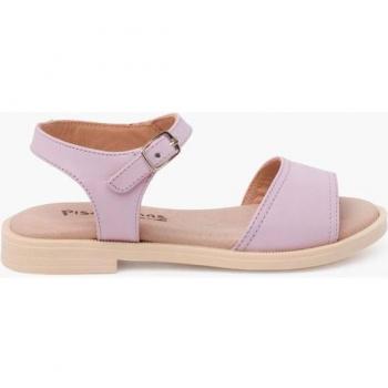 Sandalias de piel con pala escotada para niña (Tallas 26-34)