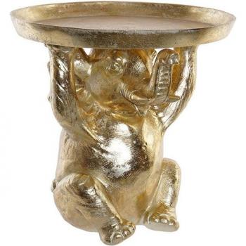 Mesa auxiliar de resina con diseño de elefante para decoración del hogar
