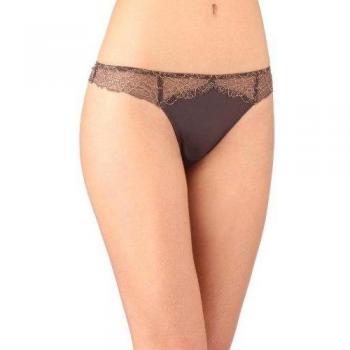 Barbara - Tangas con bordado para mujer, talla 44, color marrón