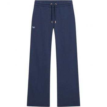 Pantalón Jogger Recto con Logotipo Essential Azul para Mujer de Superdry