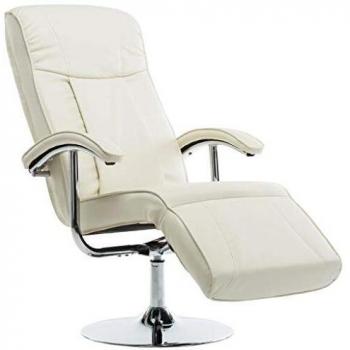 vidaXL Sillón para la televisión de cuero sintético color crema