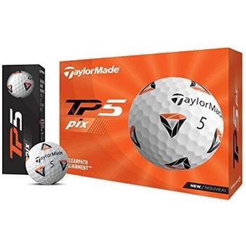 TaylorMade Tp5 Pix 2.1, Bola DE Golf Hombre, Blanco/naranja, Talla Única
