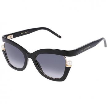 Carolina Herrera Black/Dark Grey Shaded Sunglasses for Women, Size: 53 MM