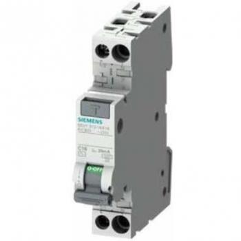 Interrutor Magnetotérmico Diferencial Compacto Siemens 1P+N 10A 30mA 4.5kA