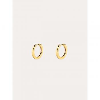 Pendientes Aro 10mm de Plata Bañados en Oro
