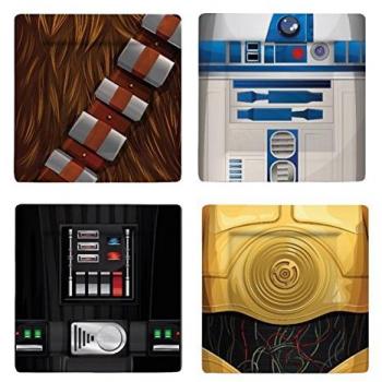Star Wars I am Chewbacca/R2-D2/C-3PO/Darth Vader Plate Set, multicolor, Set de 4