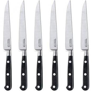 Estuche de 6 cuchillos para carne con hoja lisa Sabatier Trompette