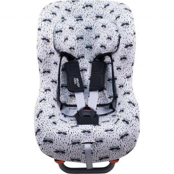 Funda de Algodón Elástico Jyoko para Silla de Coche Britax Romer Max Way Plus - Compatible, Diseño Racoon Town