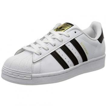 Adidas Originals Superstar Junior Walking Shoes in Ftwwht/Cblack/Ftwwht