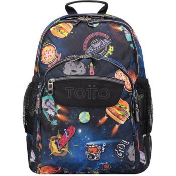 Mochila escolar Totto Crayola con estampado de galaxia