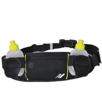 Rucanor - Cinturón para 2 Botellas Multicolor Negro y Amarillo Talla:100 cm