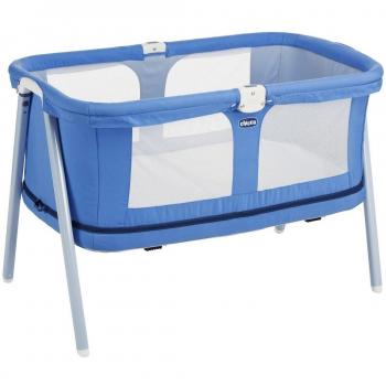 Chicco Lulla Go Zip - Cuna ultraligera transformable, 0-18 meses, 7 kg, color azul