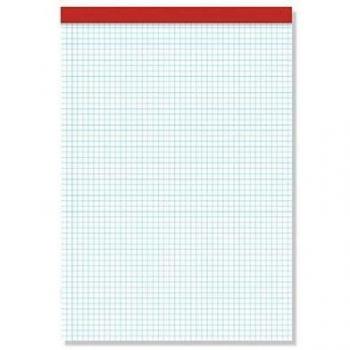 Bloc de Notas Pacsa Sin Tapa 4º Cuadrícula 4x4 80 Hojas Perforadas Pack de 10 Unidades Ref.18133