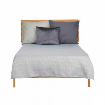 Colcha Estándar 240 x 260 cm Rombos Gris - Mantenimiento Fácil (4 Unidades)