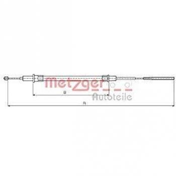 Cable de freno de mano Metzger 10.4154 - Sección de freno, alta resistencia y durabilidad